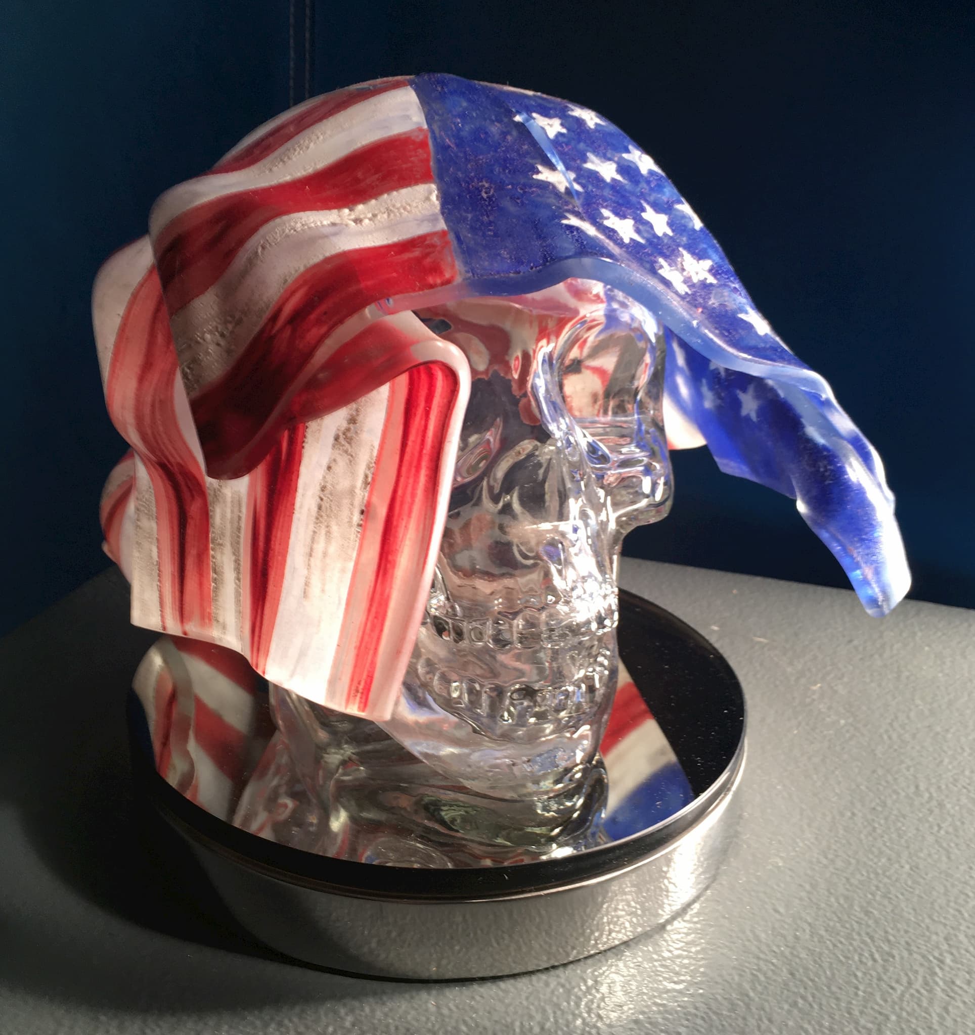 John Luebtow, ode (owed) to democracy POTUS, 2016-2020, glass, Craft in America