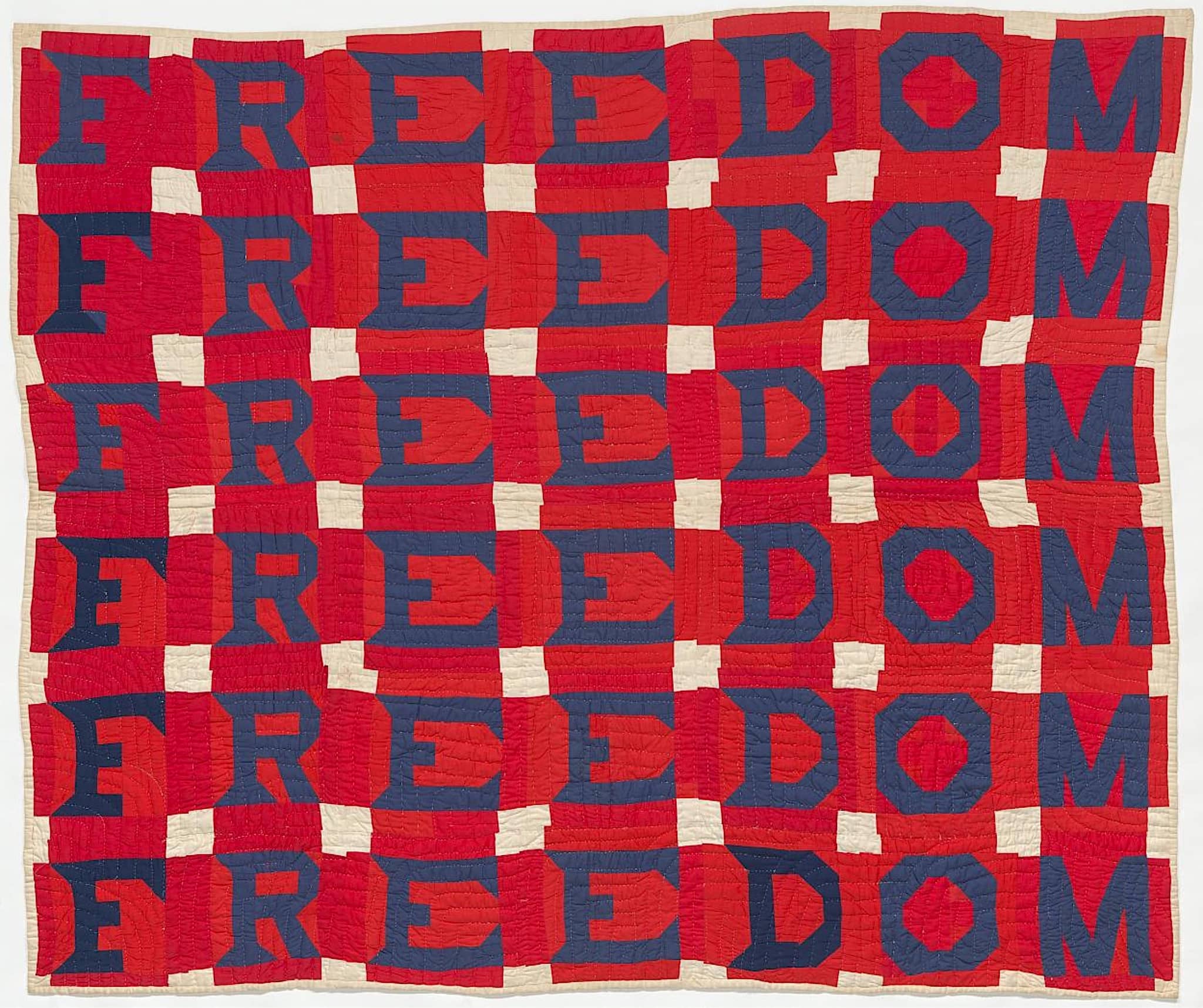 Jessie Bell Williams Telfair, Freedom Quilt, c. 1975. Collection of the National Musuem of African American History & Culture, Democracy, Craft in America