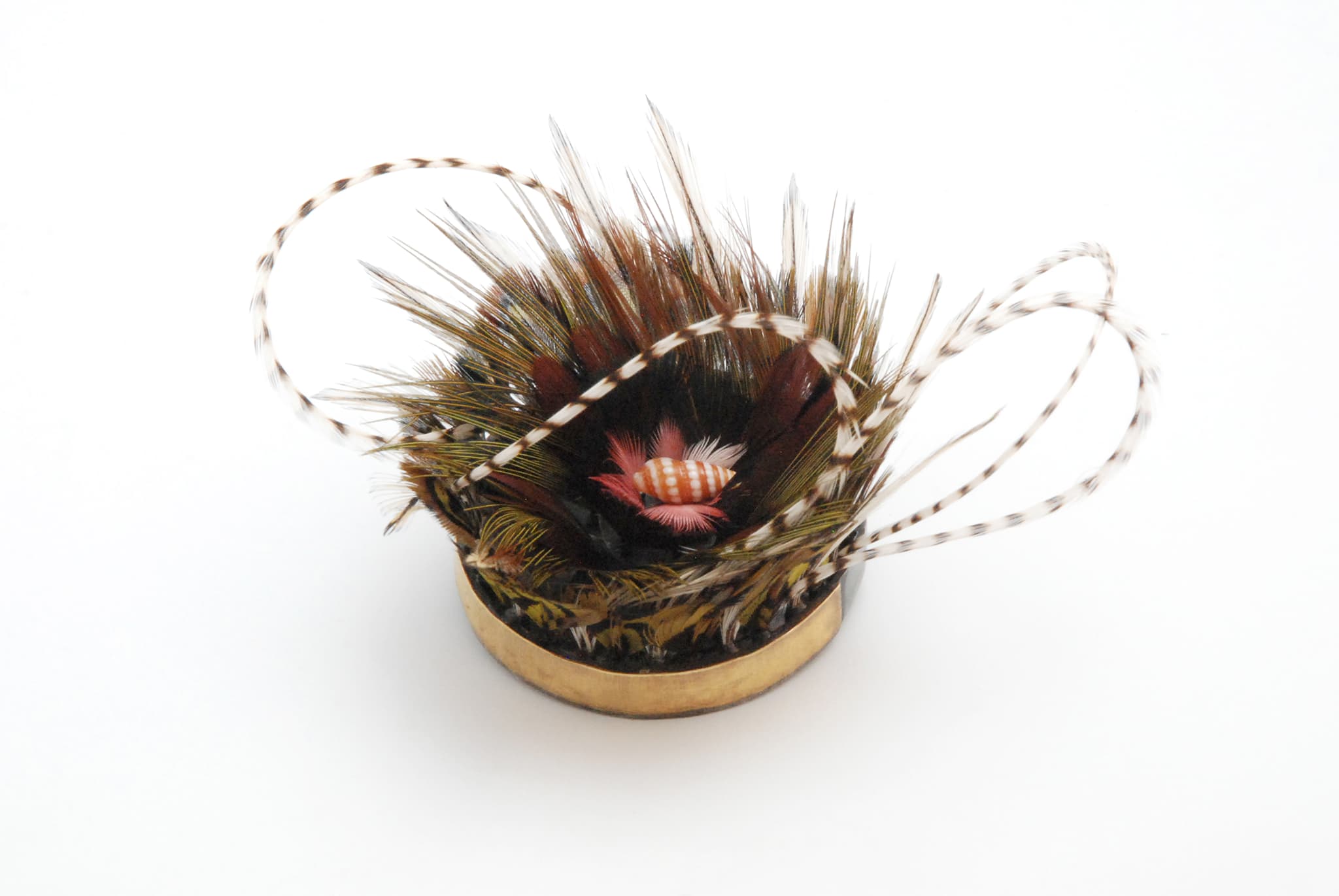 Gabrielle Gould, Sculptural Feather Brooch, Craft in America