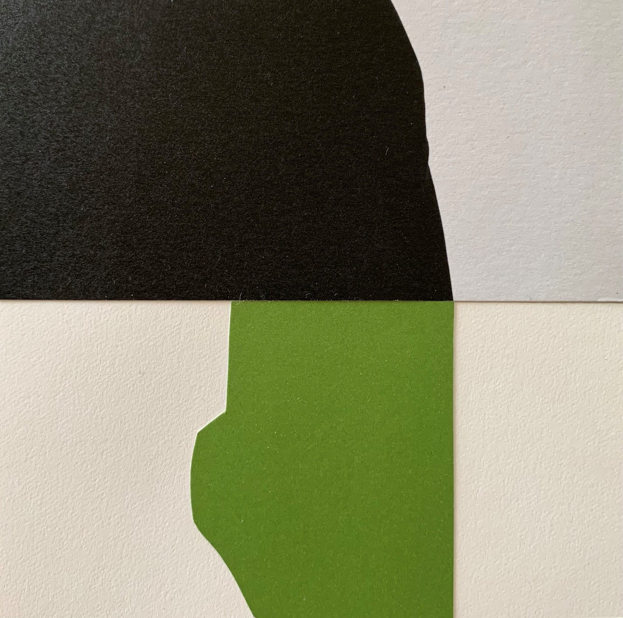Tibbie Dunbar, Collage Untitled (olive green, black, grey), Craft in America