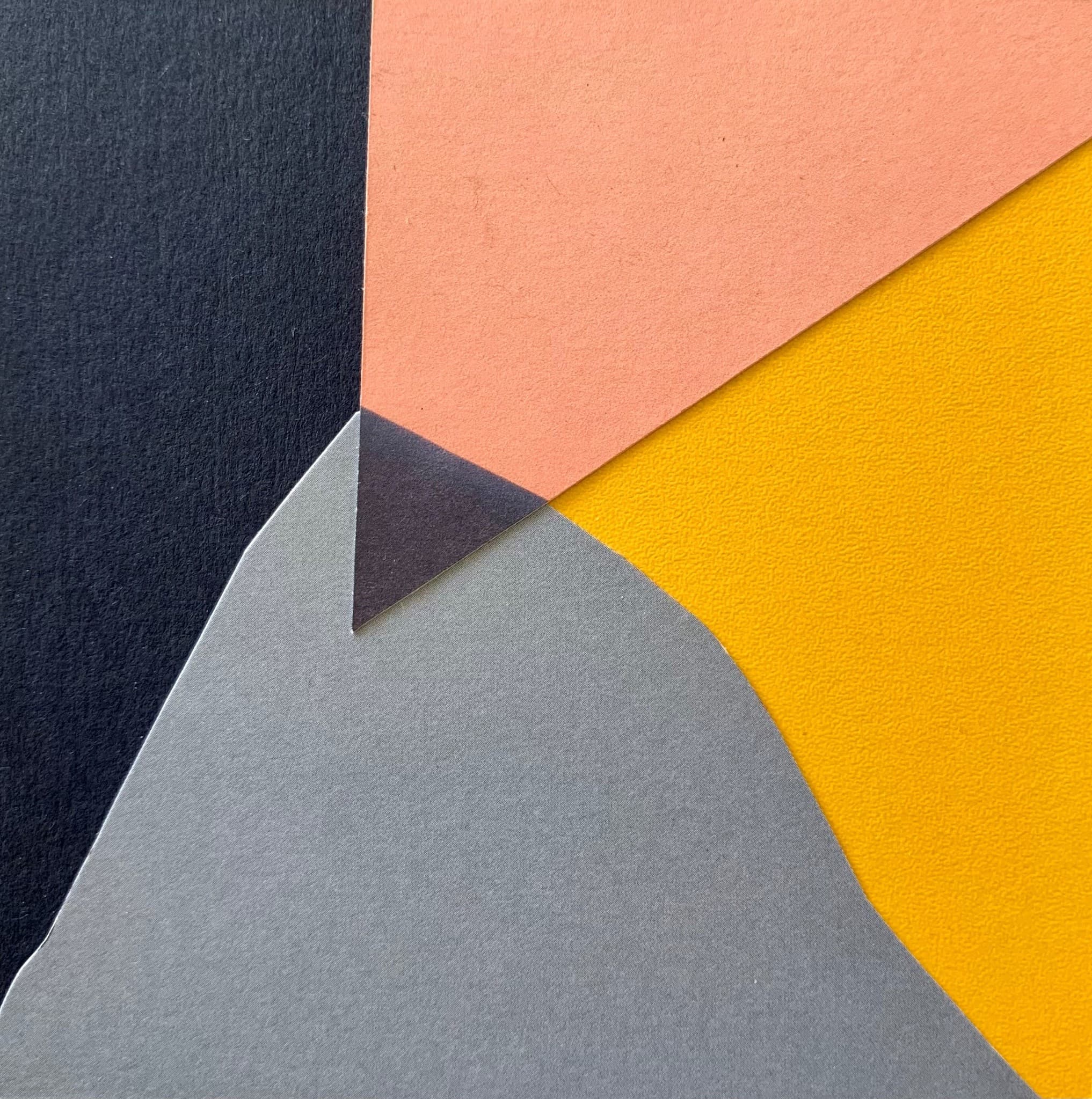 Tibbie Dunbar, Collage Untitled (blue, ochre, peach, grey blue), Craft in America