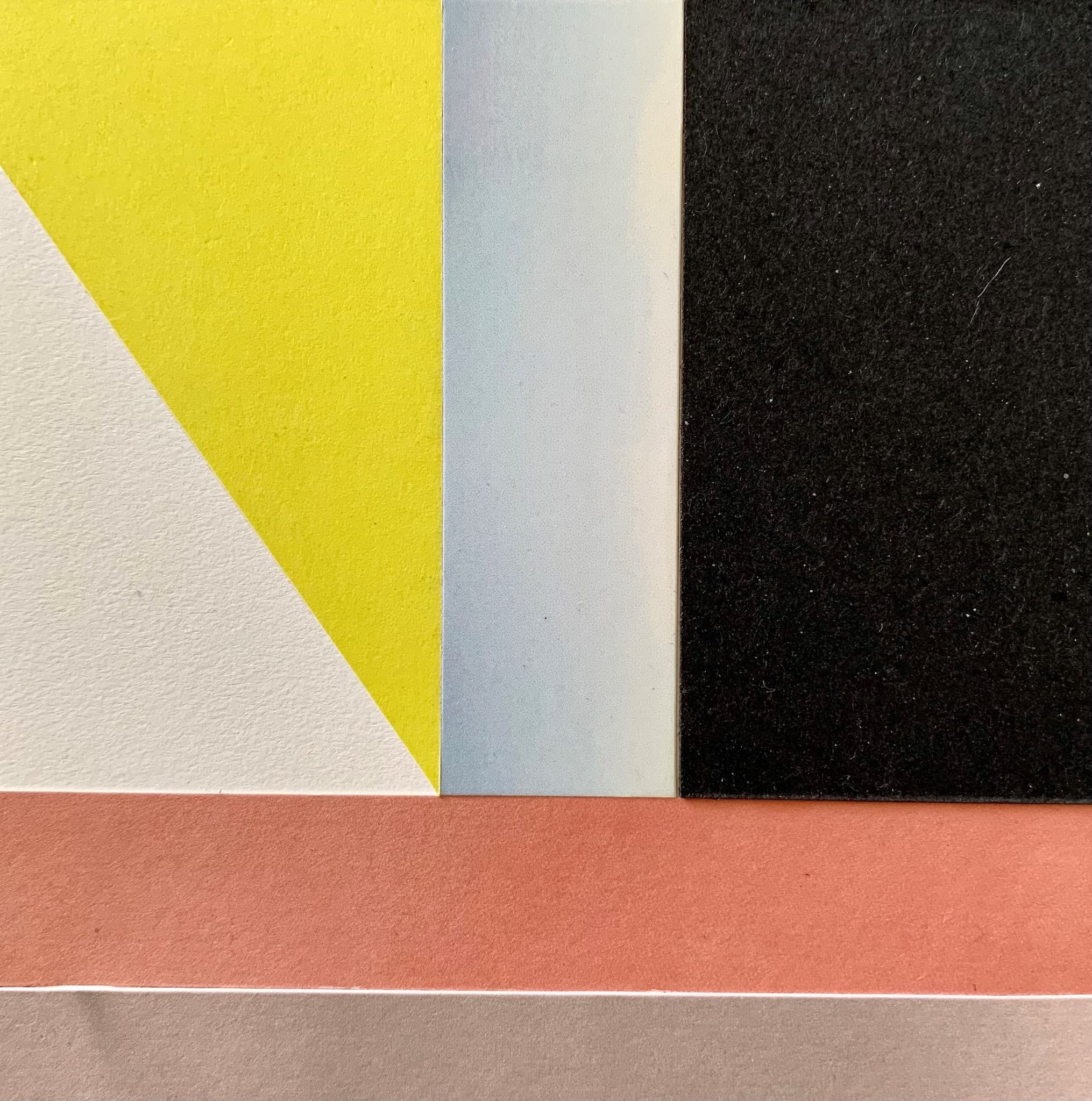 Tibbie Dunbar, Collage Untitled (yellow, black, dark pink), Craft in America