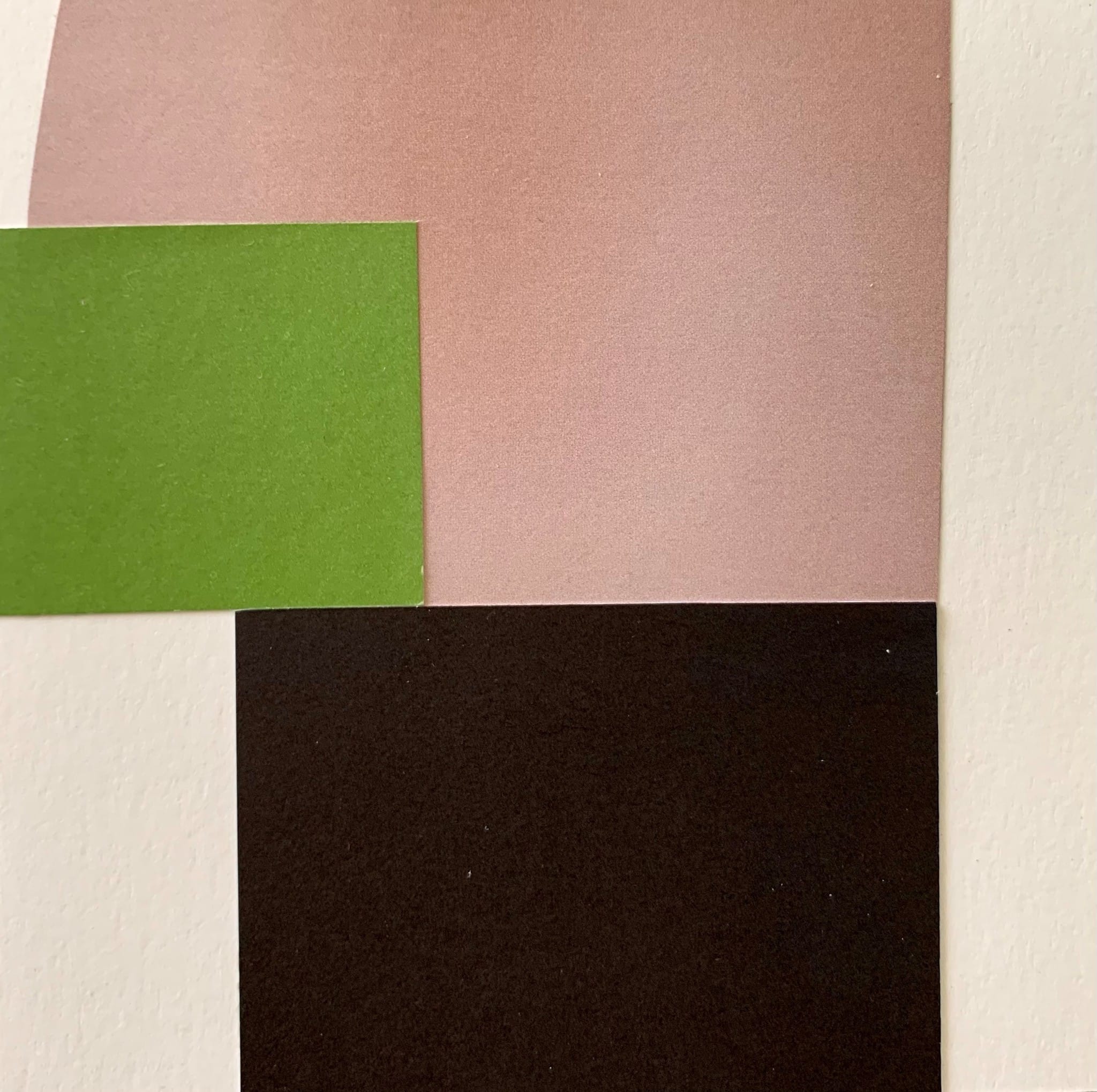 Tibbie Dunbar, Collage Untitled (green, pinkish, black), Craft in America