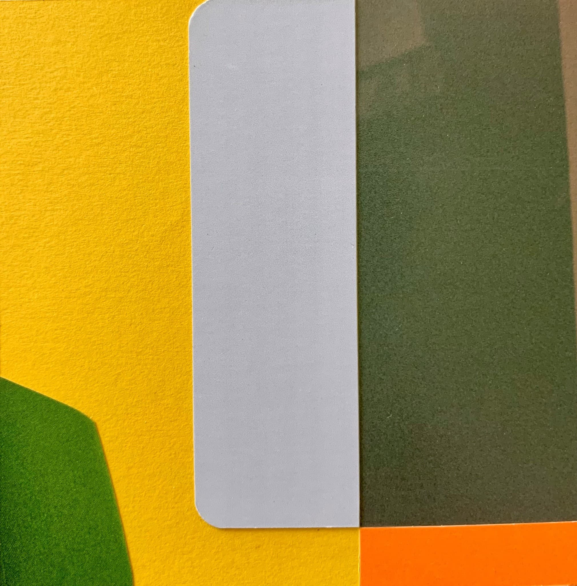 Tibbie Dunbar, Collage Untitled (olive green, ochre, grey lavender, orange), Craft in America