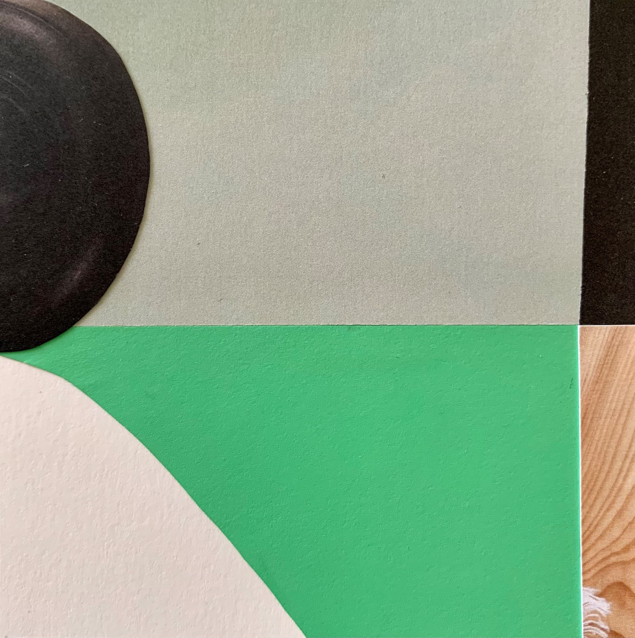 Tibbie Dunbar, Collage Untitled (light green, light grey, black), Craft in America