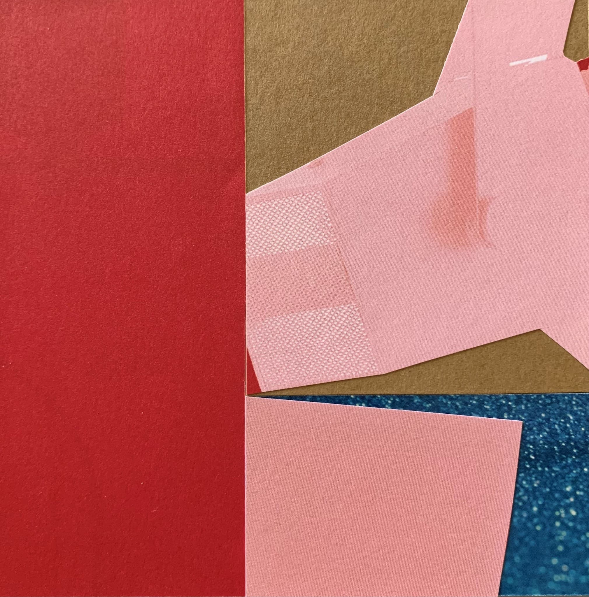 Tibbie Dunbar, Collage Untitled (red, pink, brown, blue), Craft in America
