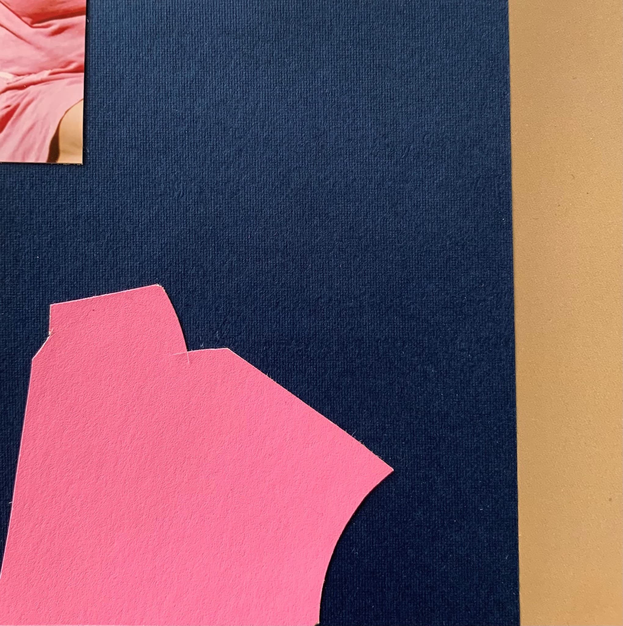 Tibbie Dunbar, Collage Untitled (pink, blue, brown), Craft in America