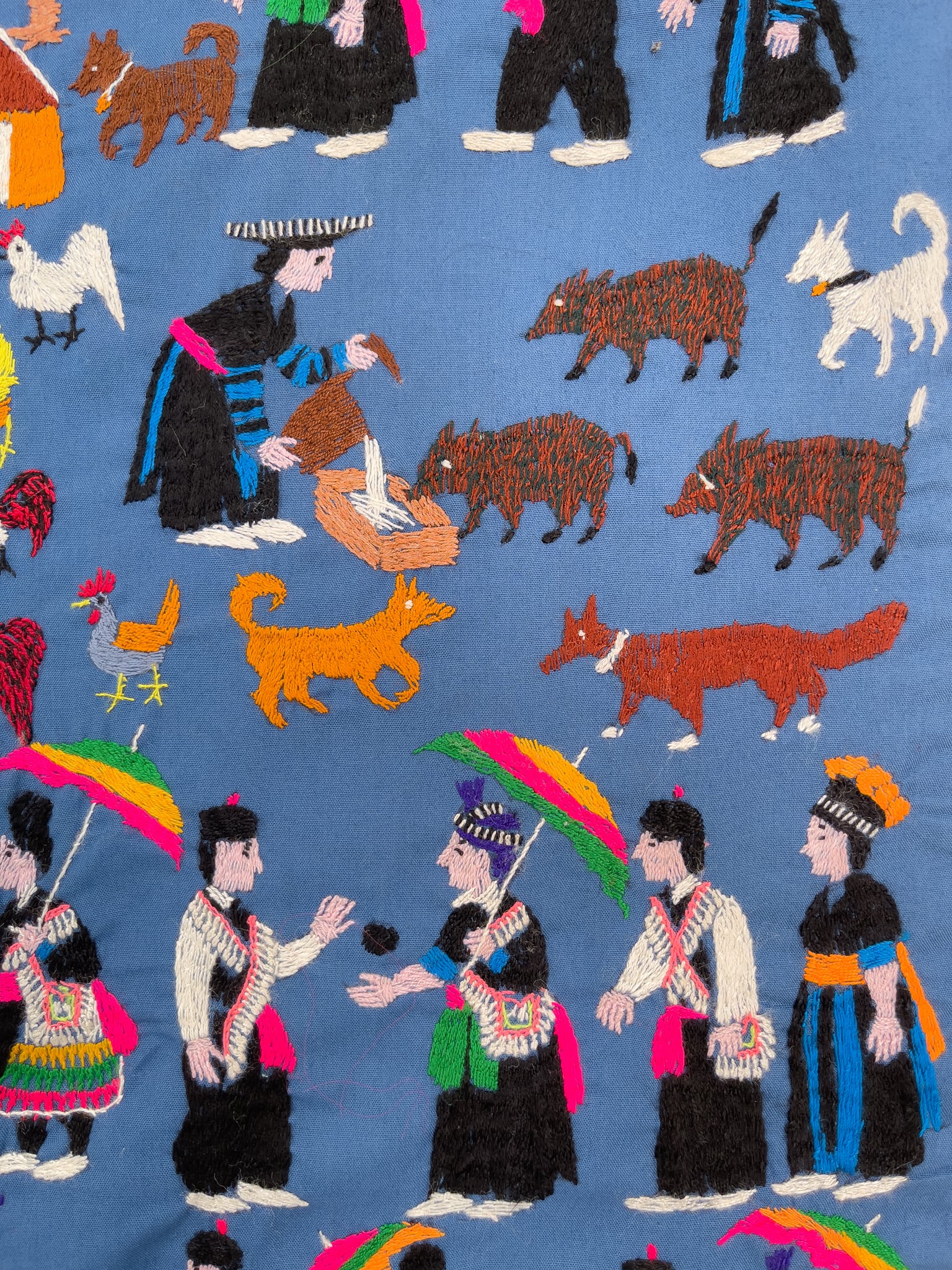 Artist unknown, Hmong New Year Scene Story Cloth, Craft in America