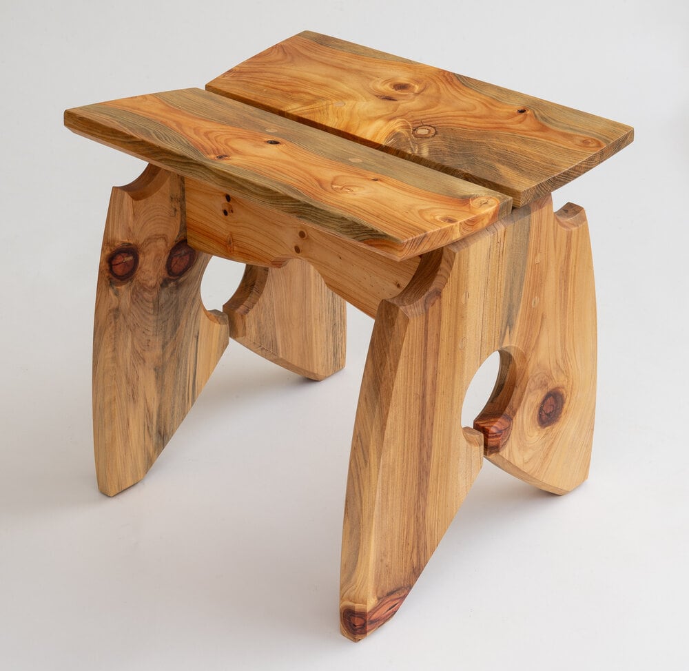 Lauren Verdugo Rocky Raccoon wood stool