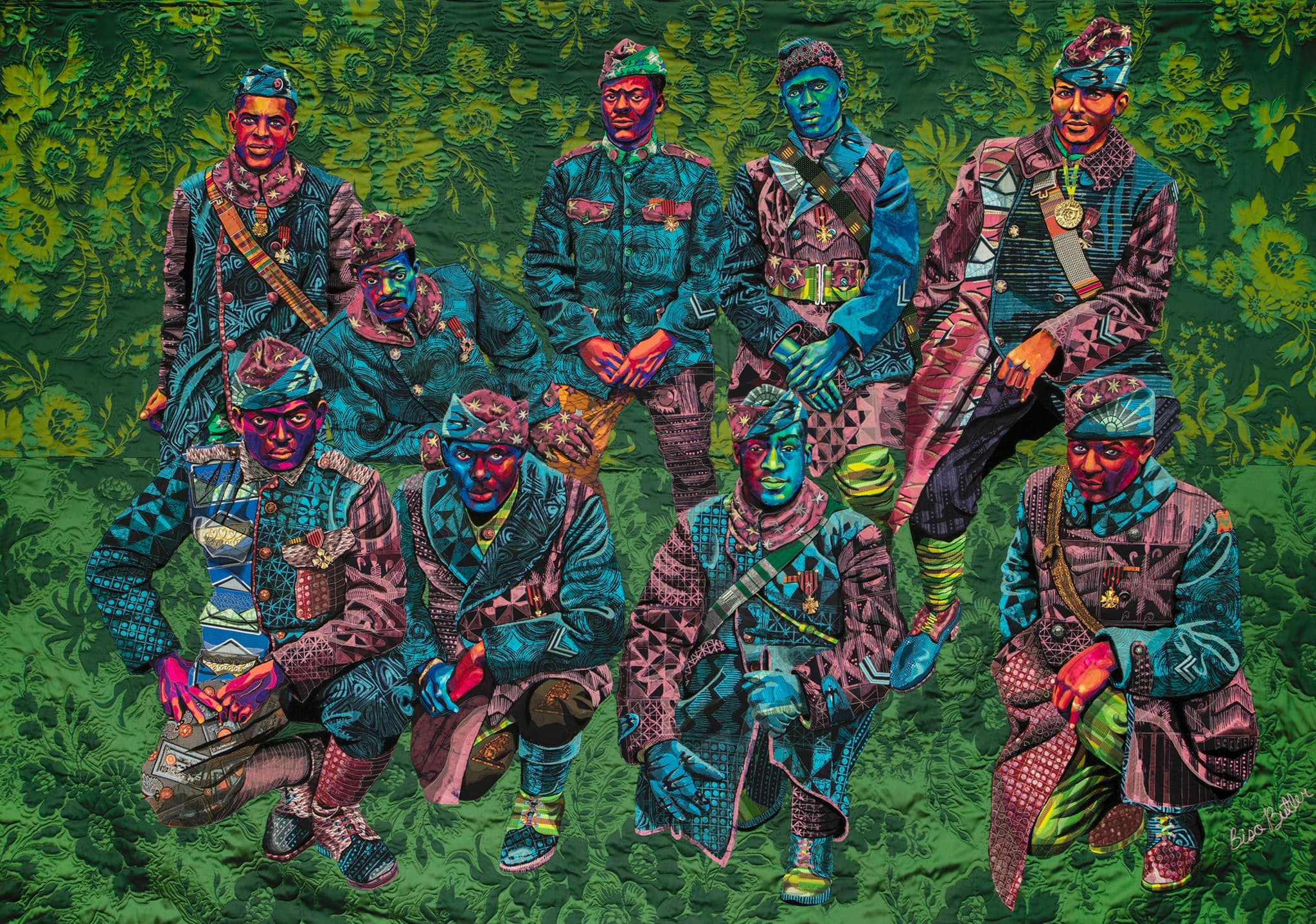 Bisa Butler, Don’t Tread On Me, God Damn, Let’s Go!— The Harlem Hellfighters, Courtesy of the Smithsonian American Art Museum. Lee Stalsworth photo