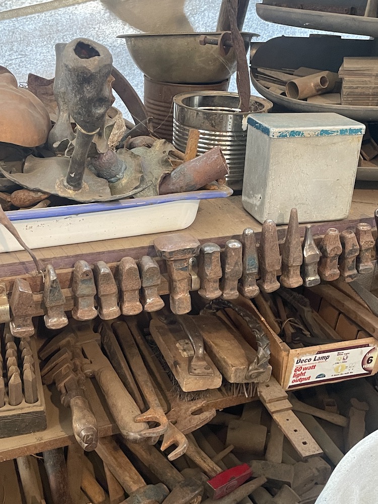 Heather McLarty's blacksmithing tools