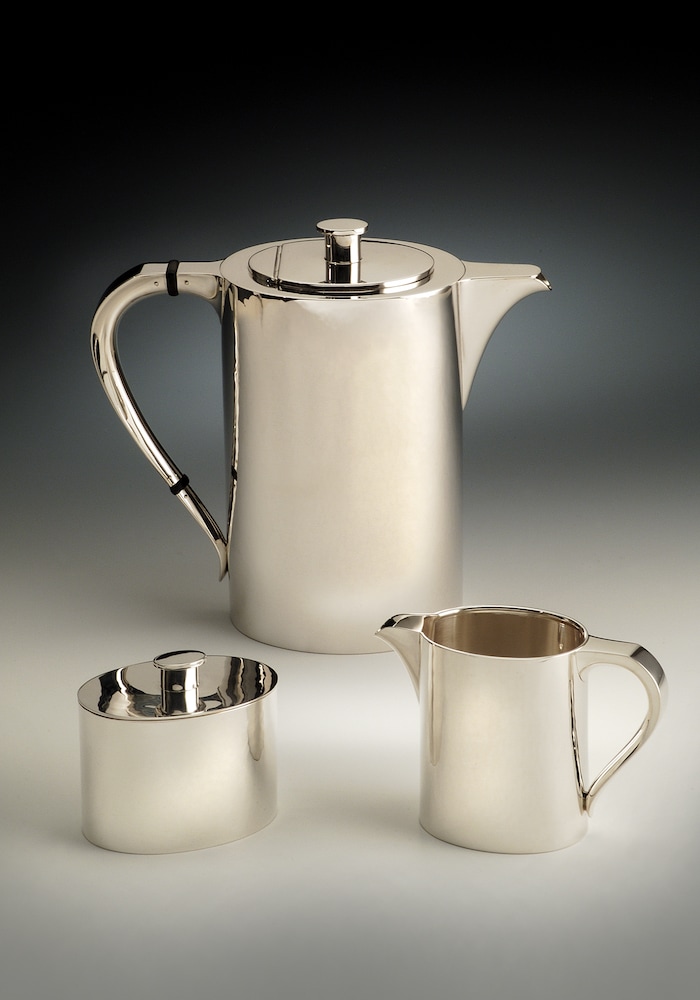 Randy Stromsoe Commonwealth Tea Set, sterling silver