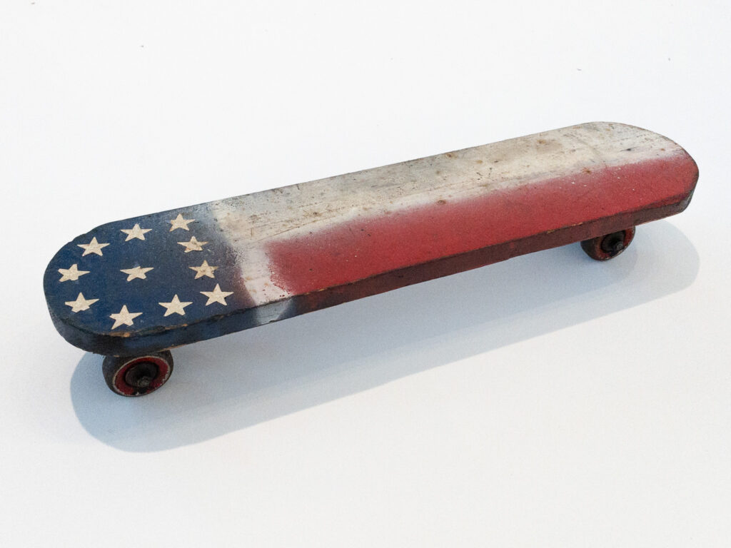 Vintage Flag Skateboard courtesy of the Skateboarding Hall of Fame and Museum