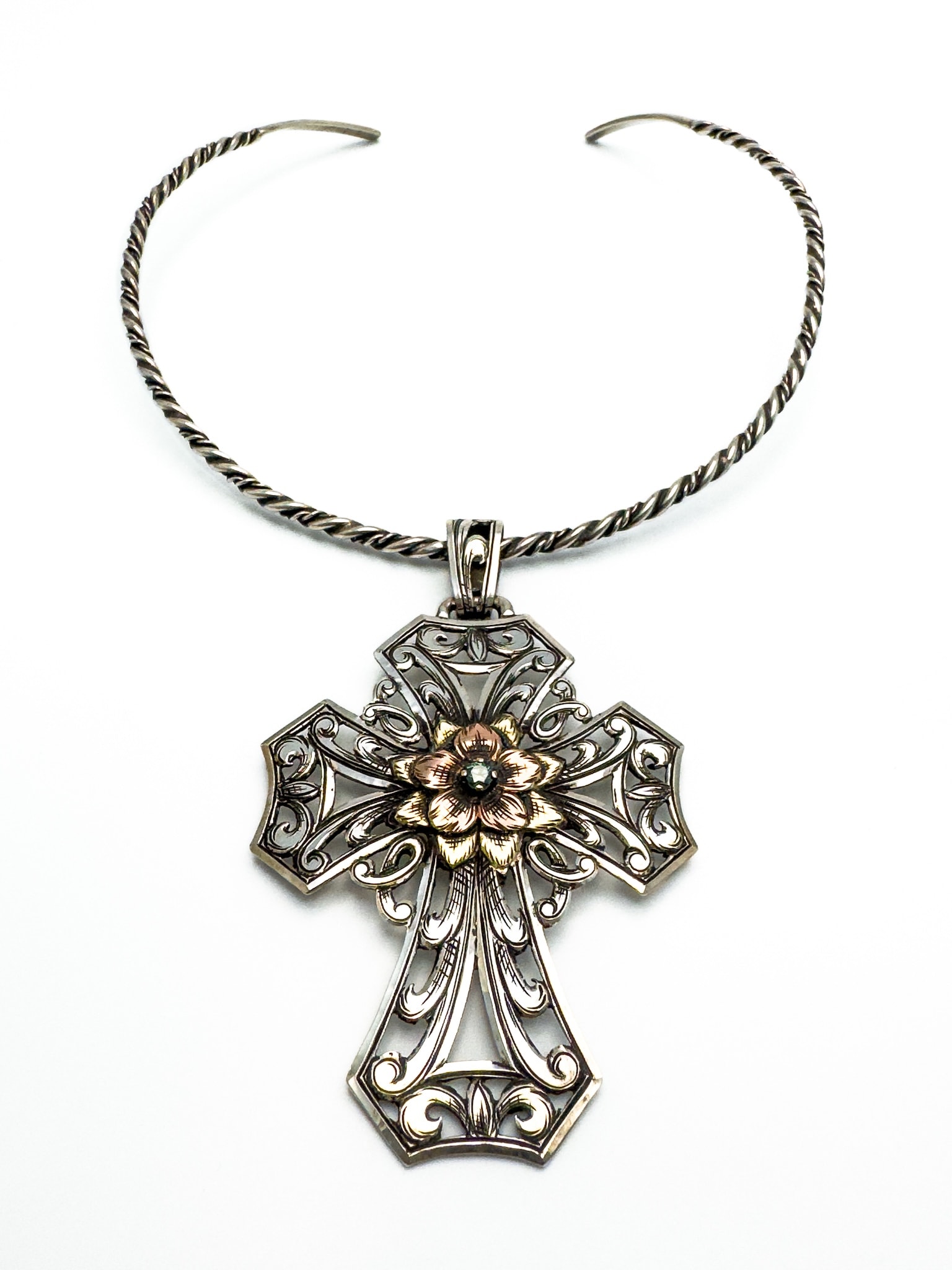Craft in America Center, Beau Compton, Cowboy Craft, Cross Necklace, 2025