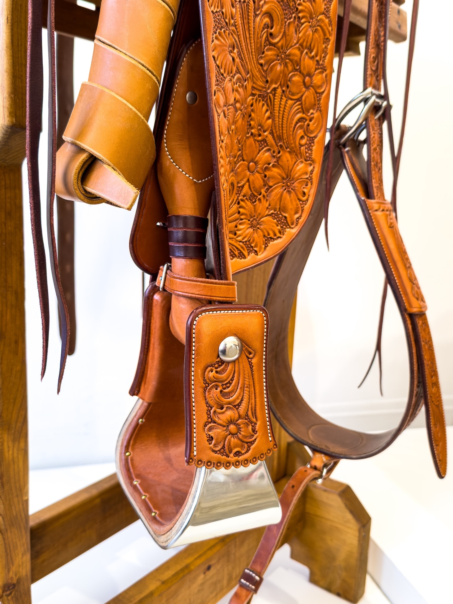 Craft in America Center, Cary Schwarz, Cowboy Craft, Saddle, detail, 2022