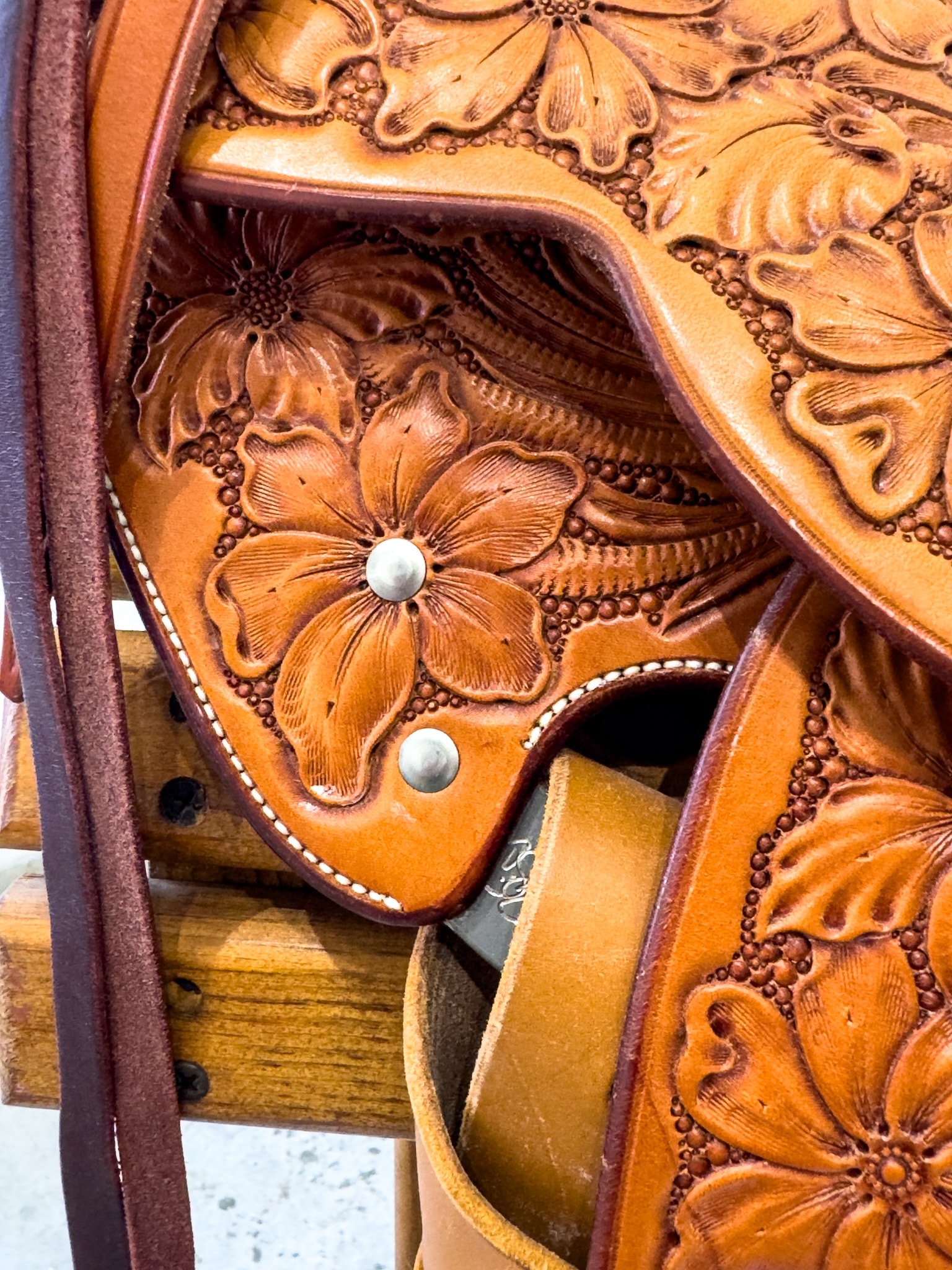 Craft in America Center, Cary Schwarz, Cowboy Craft, Saddle, detail, 2022