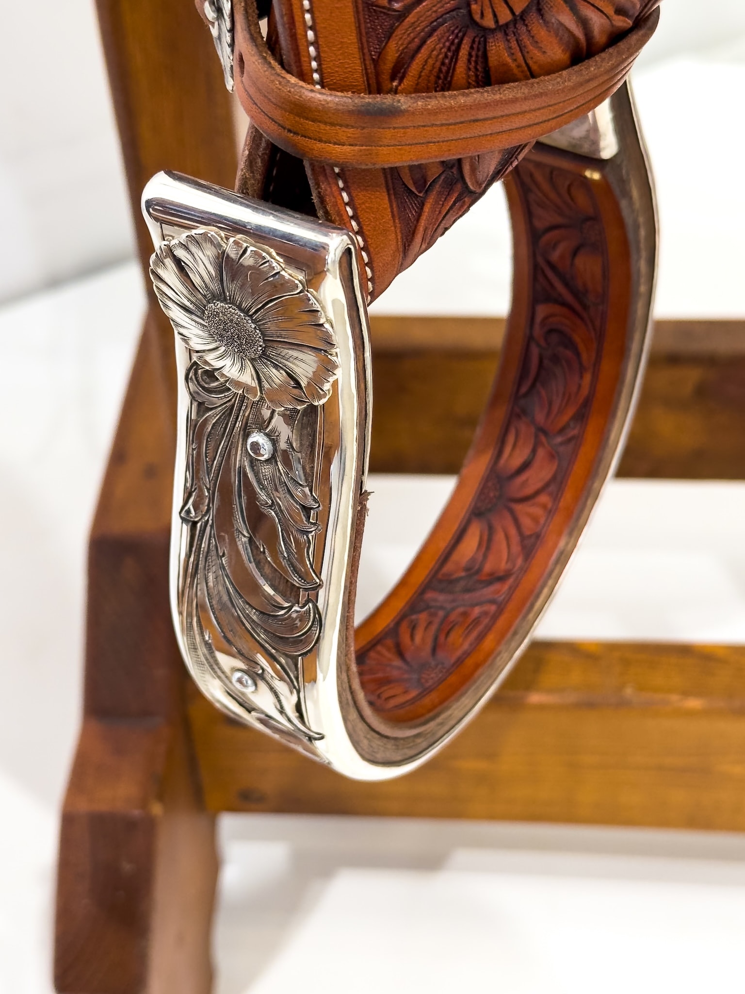 Craft in America Center, John Willemsma, Cowboy Craft, For the Girls Who Rode Wild Horses Saddle, detail, 2019