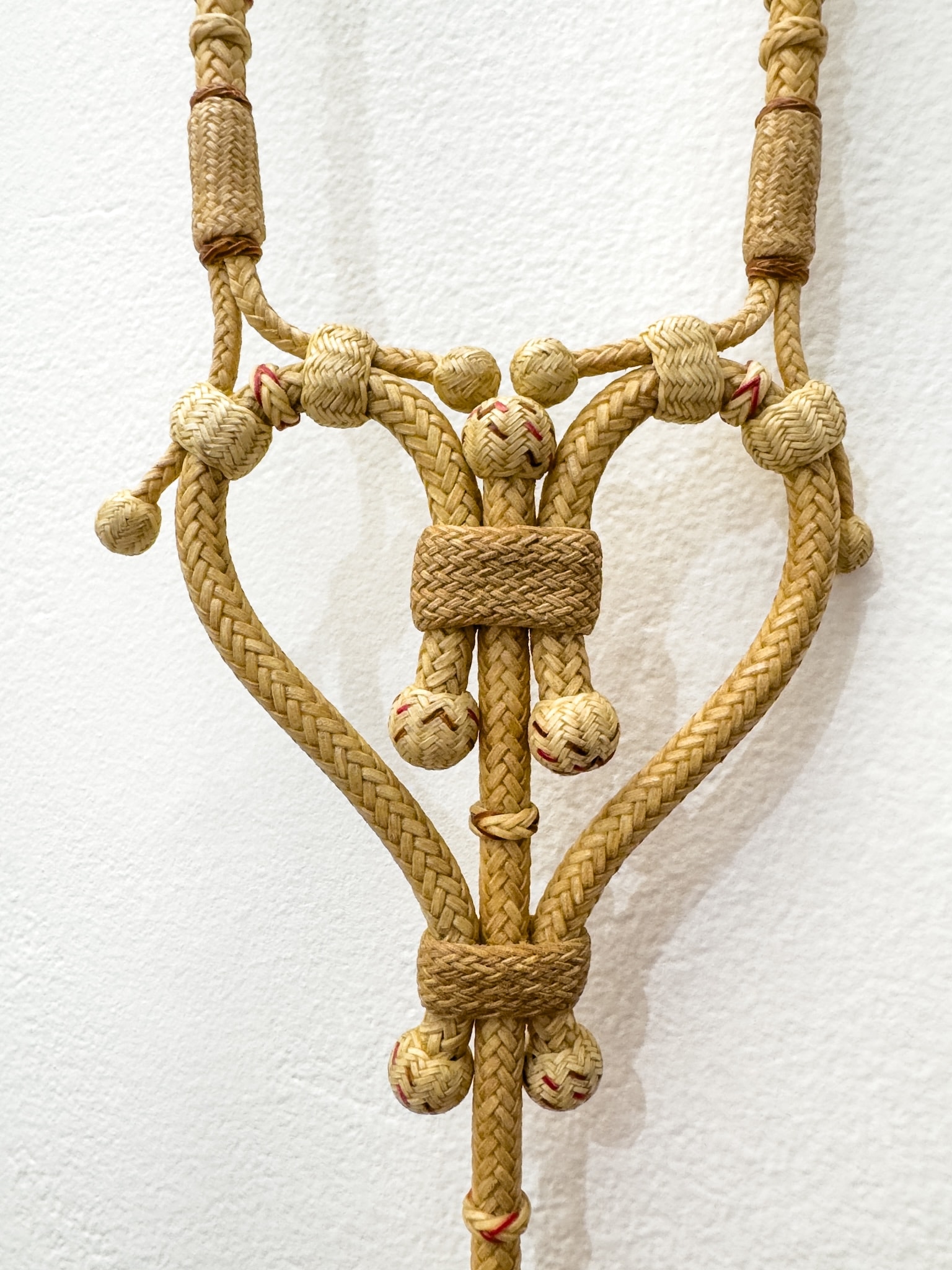 Craft in America Center, Luis B. Ortega, Cowboy Craft, Braided Heart-shaped Martingale, detail, 1970s