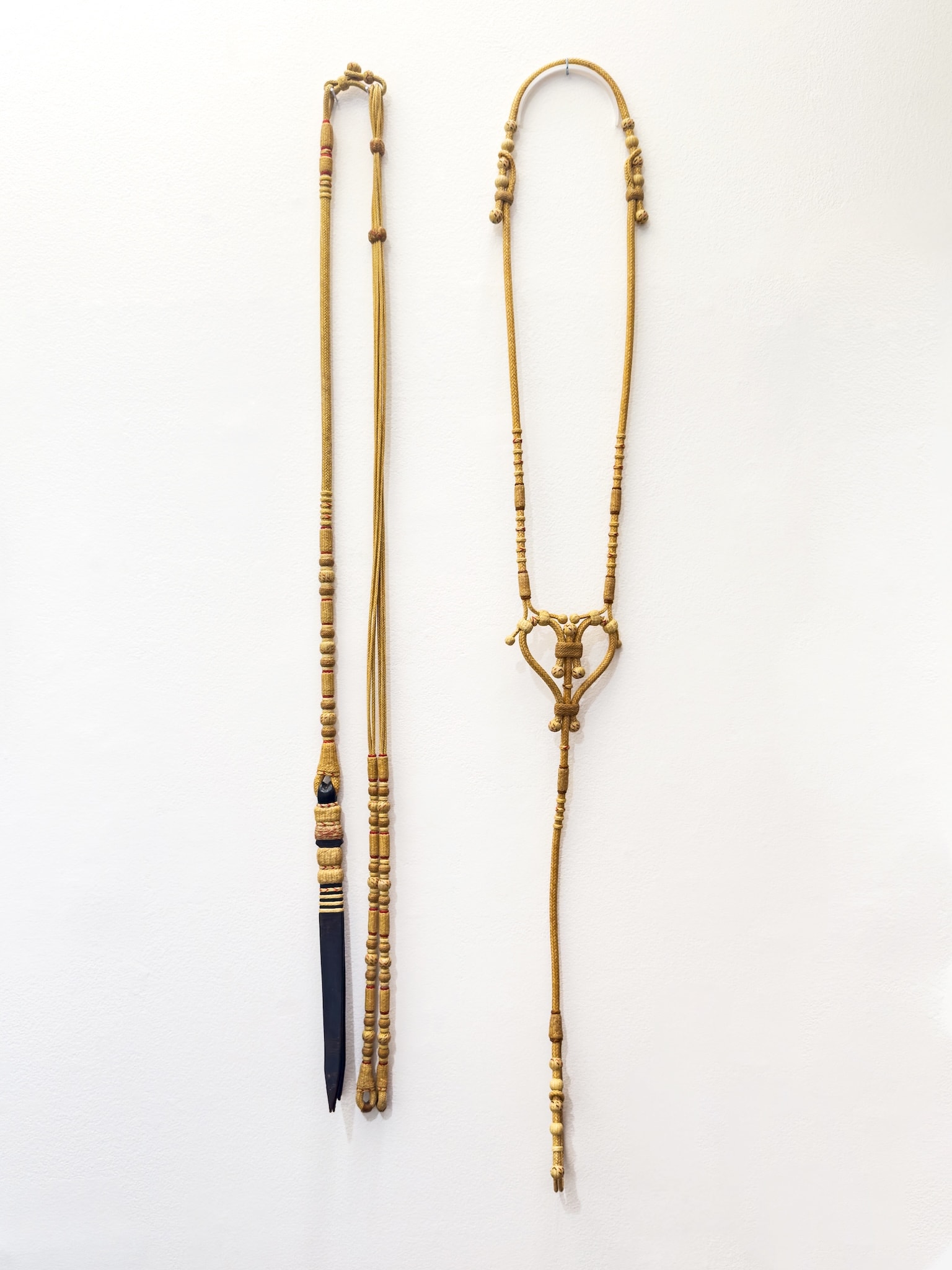 Craft in America Center, Luis B. Ortega, Cowboy Craft, Santa Ynez Reins and Braided Heart-shaped Martingale, 1970s