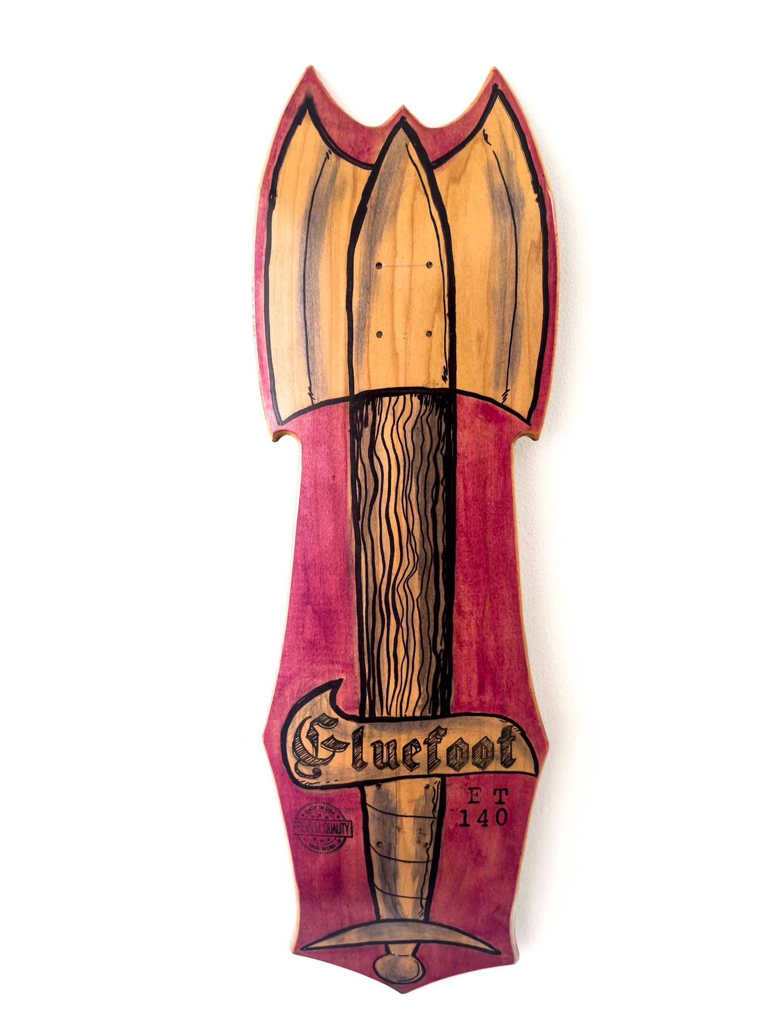 Craft in America Center, Greg Provasnik, Axe Skateboard Deck, 2024, Vehicles of Expression