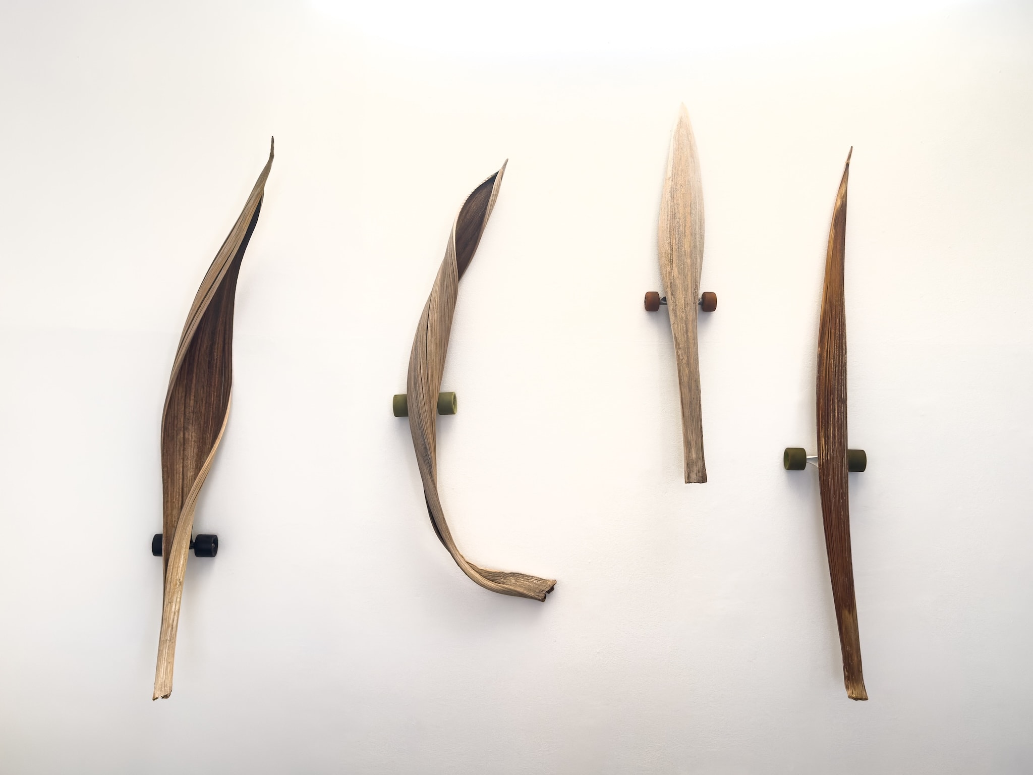 Craft in America Center, Mark Farina, Palm Gliders, 2022-2025, installation view, vehicles of expression
