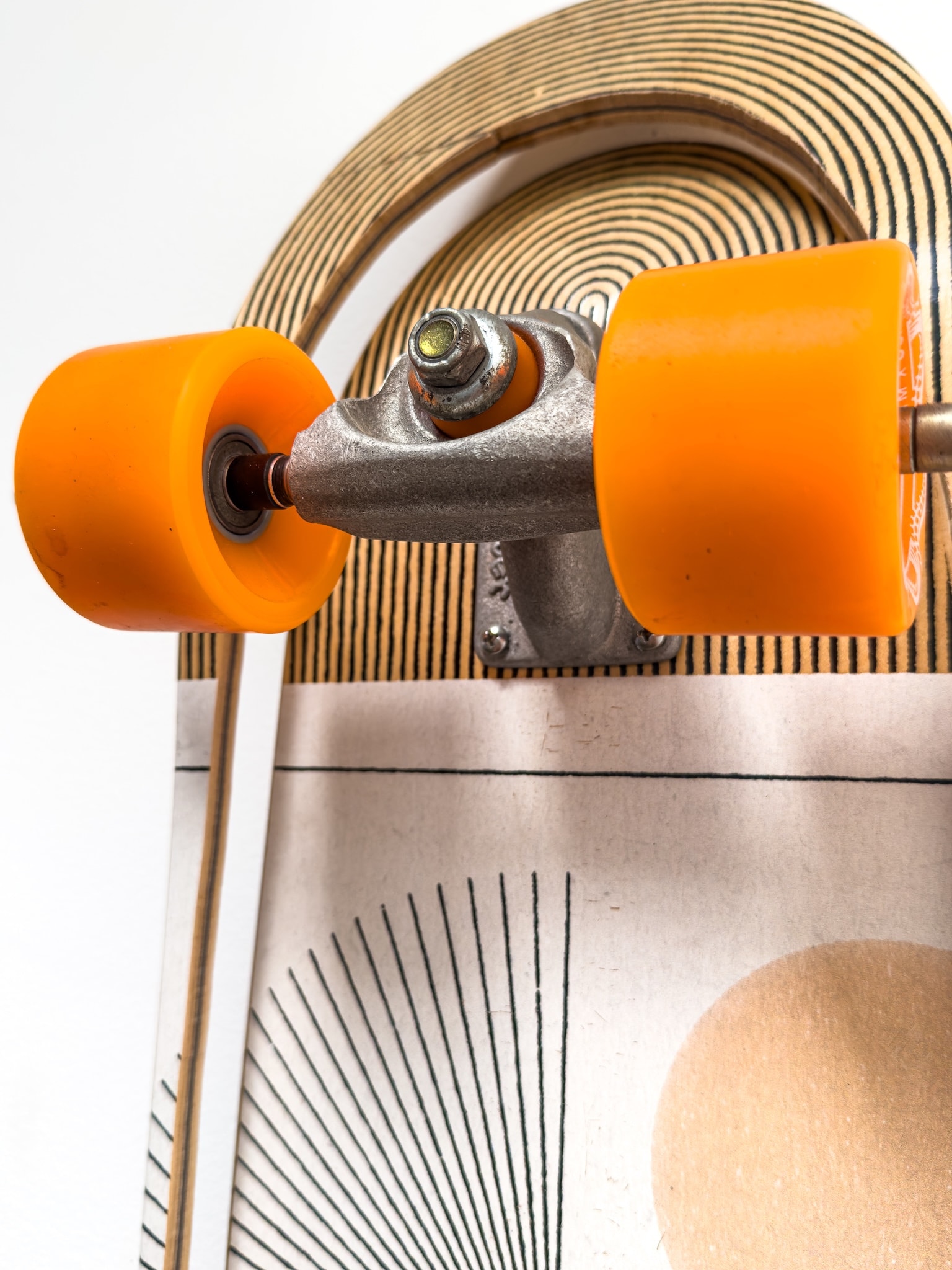 Craft in America Center, Neil Carver, Hand-chopped Deck, detail, 2025, Vehicles of Expression